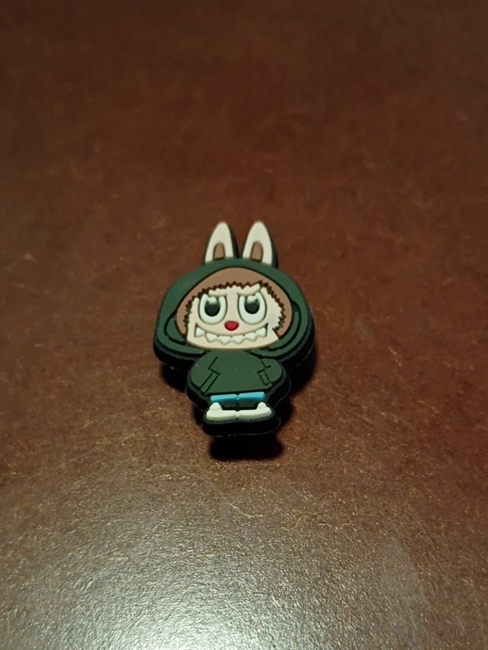 10 for $10 Jibbitz Croc Charms - Labubu Monster Brown in Green Hoodie 7